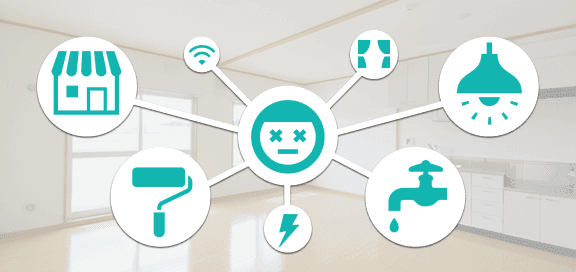 別々の専門業者に依頼する様子